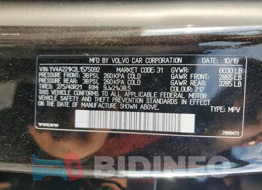 YV4A221K2L1575092 Photo# 14