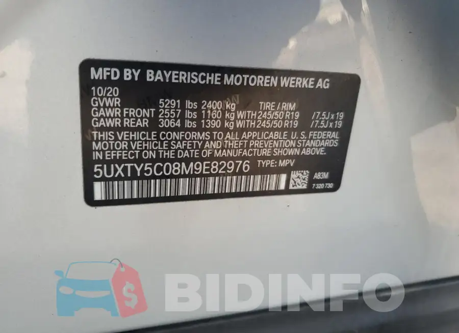 5UXTY5C08M9E82976 Photo# 13