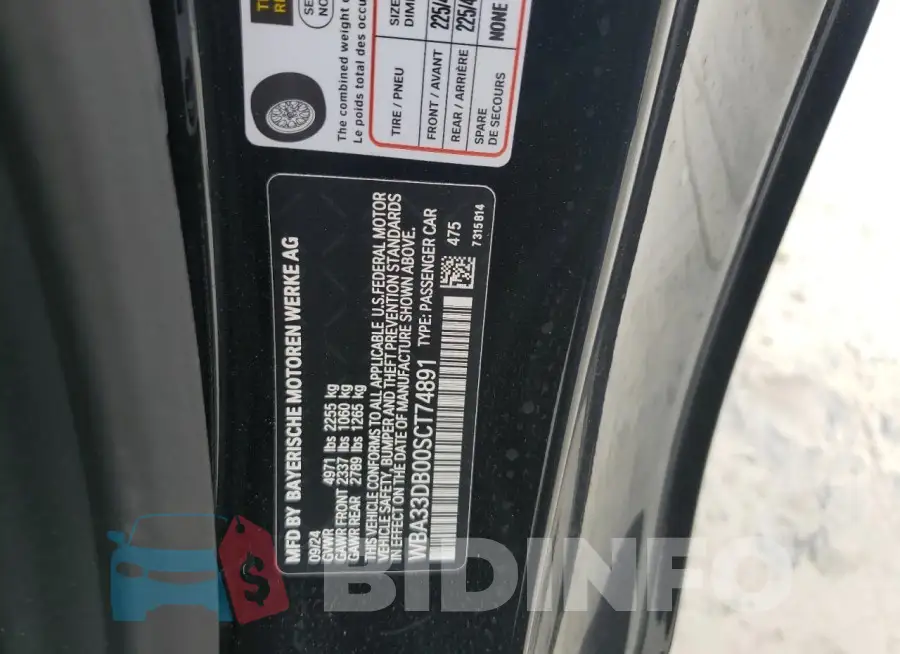 WBA33DB00SCT74891 Photo# 12