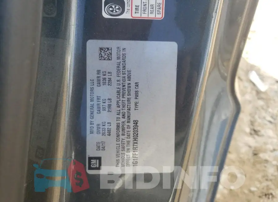 1G1FF1R7XH0203948 Photo# 13