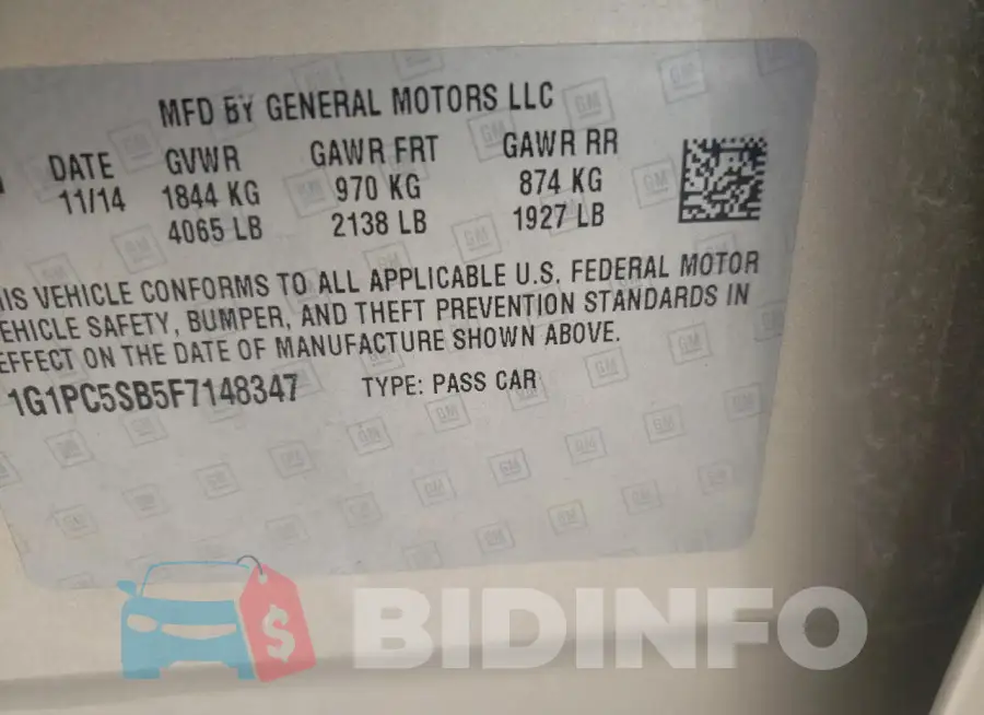 1G1PC5SB5F7148347 Photo# 12