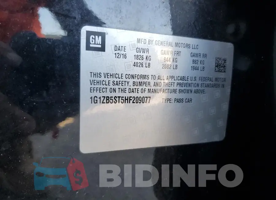 1G1ZB5ST5HF209077 Photo# 12