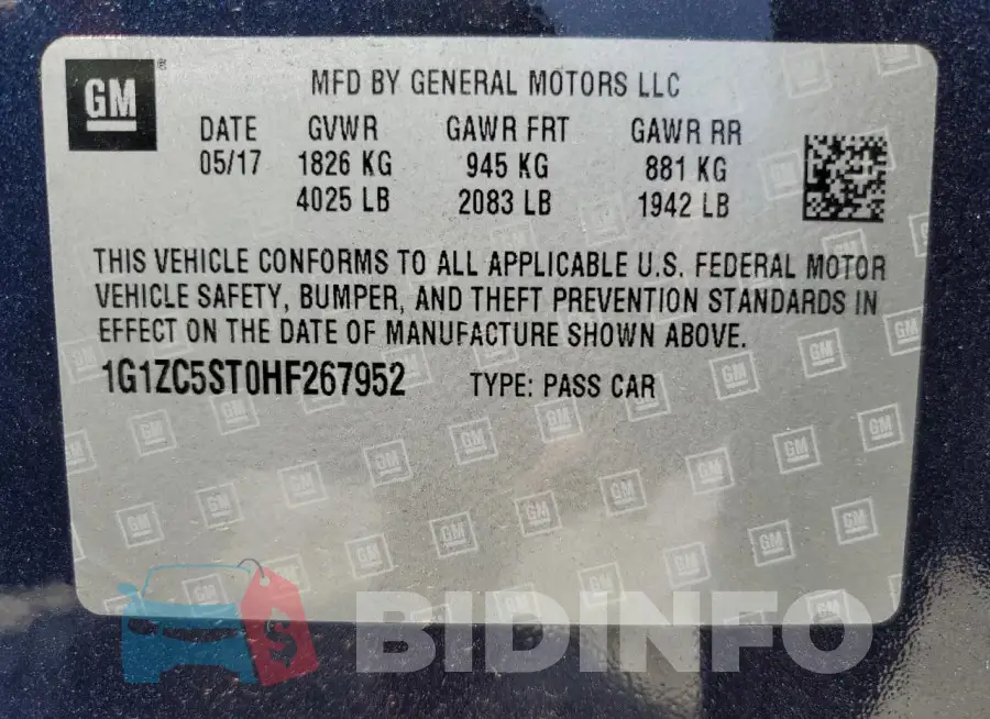 1G1ZC5ST0HF267952 Photo# 12