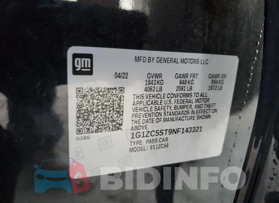 1G1ZC5ST9NF143321 Photo# 12