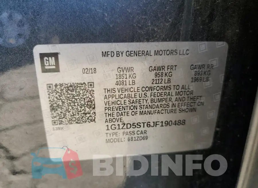 1G1ZD5ST6JF190488 Photo# 12
