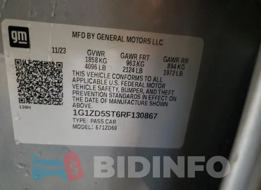 1G1ZD5ST6RF130867 Photo# 12