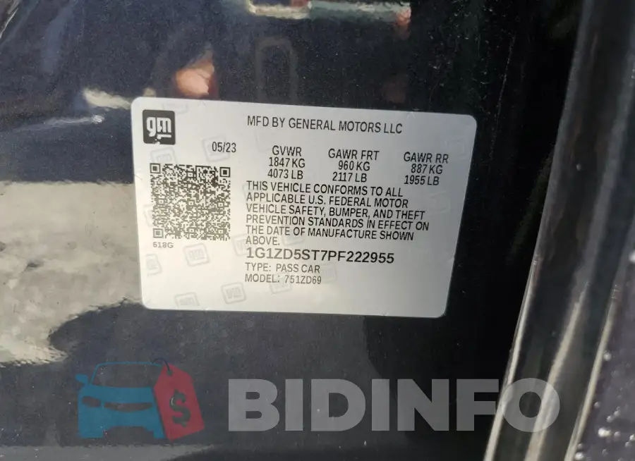 1G1ZD5ST7PF222955 Photo# 13