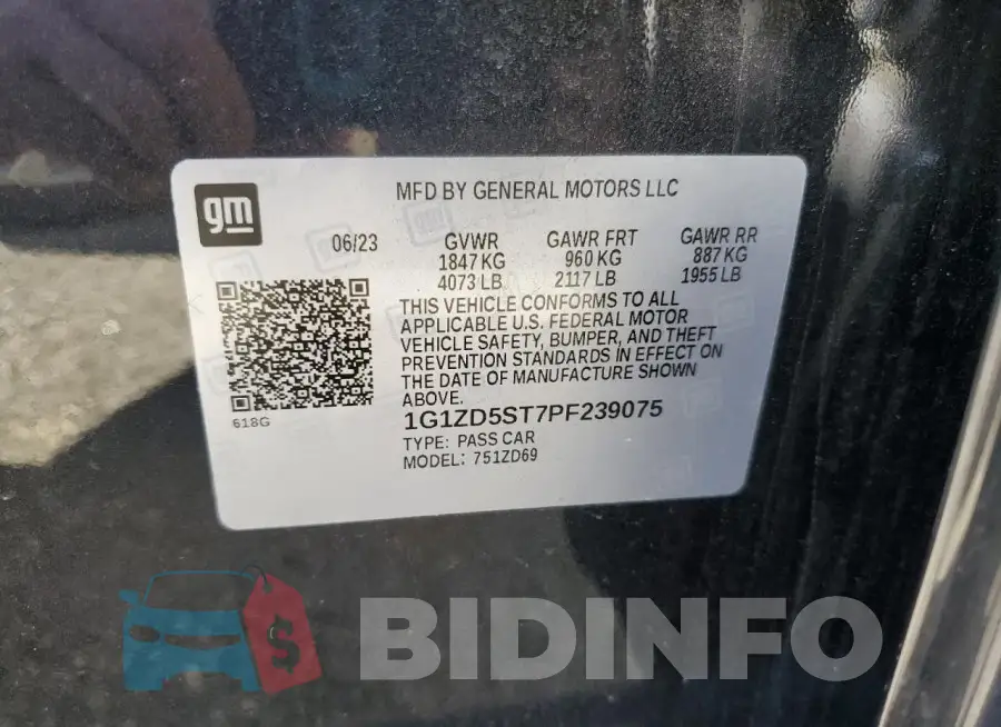 1G1ZD5ST7PF239075 Photo# 13