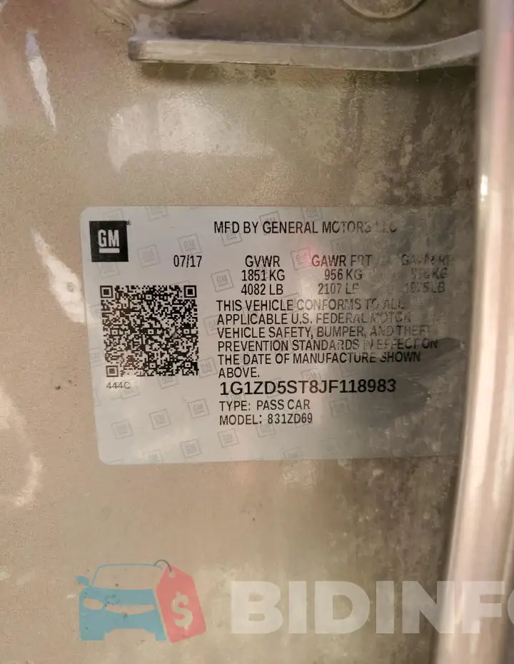 1G1ZD5ST8JF118983 Photo# 12