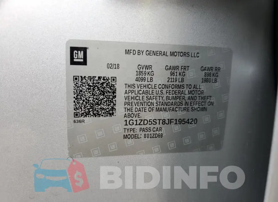 1G1ZD5ST8JF195420 Photo# 12