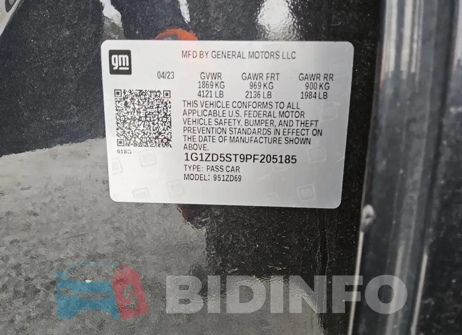 1G1ZD5ST9PF205185 Photo# 12