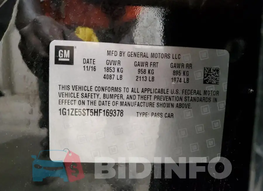 1G1ZE5ST5HF169378 Photo# 12