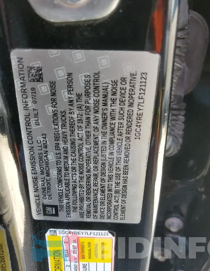 1GC4YREY7LF121123 Photo# 12