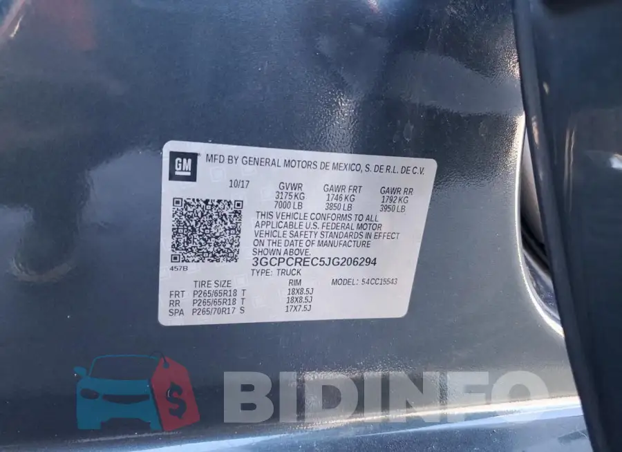 3GCPCREC5JG206294 Photo# 12