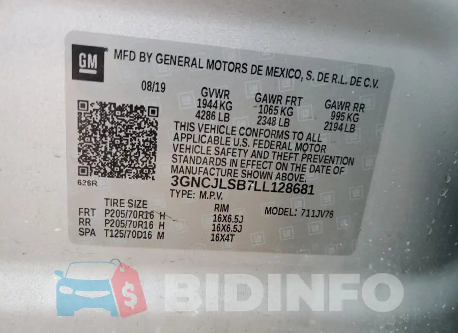 3GNCJLSB7LL128681 Photo# 13