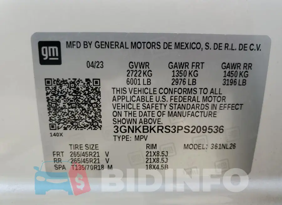 3GNKBKRS3PS209536 Photo# 14