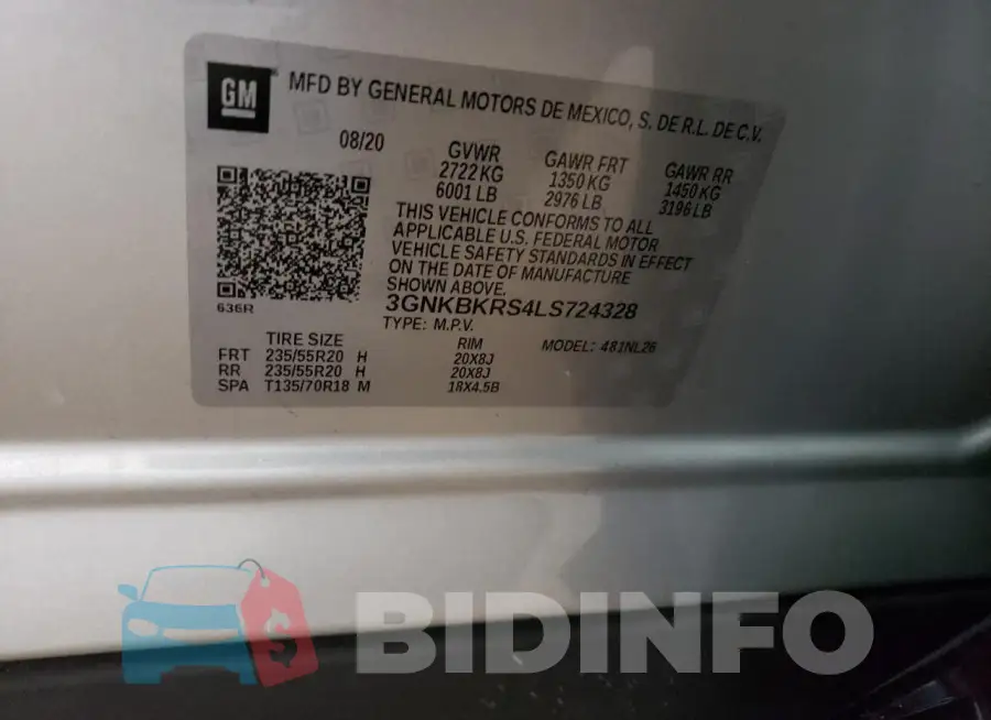 3GNKBKRS4LS724328 Photo# 13