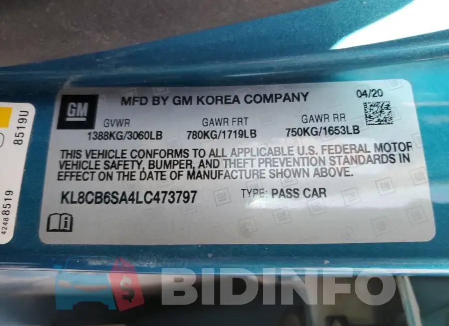 KL8CB6SA4LC473797 Photo# 13
