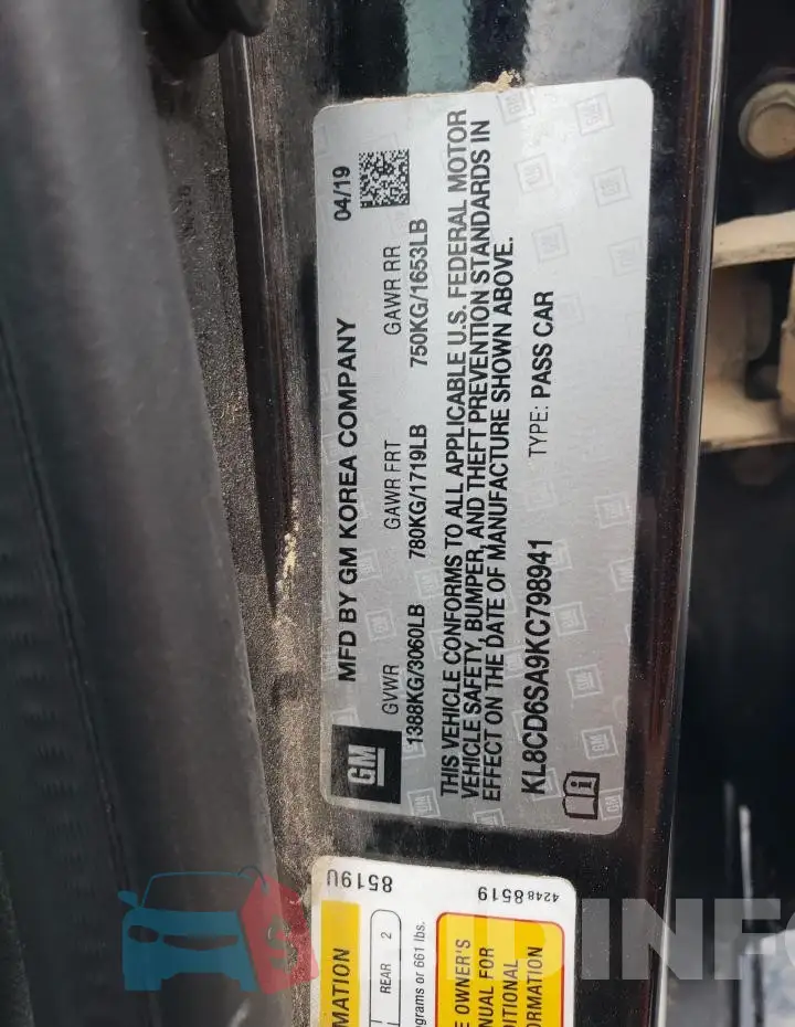 KL8CD6SA9KC798941 Photo# 13
