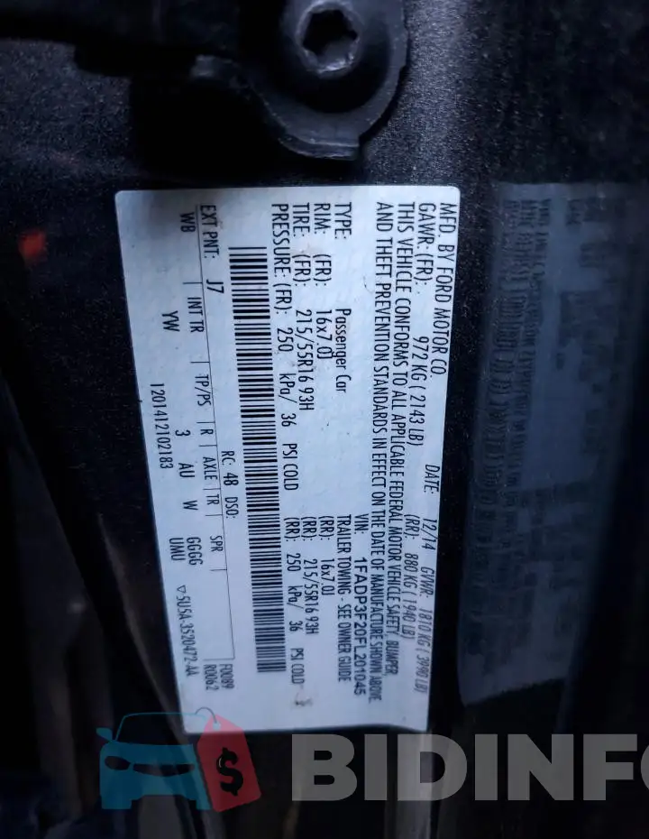 1FADP3F20FL201045 Photo# 12