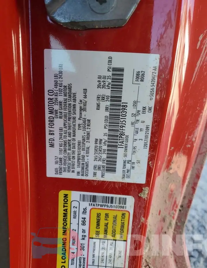 1FATP8FF9J5103981 Photo# 13
