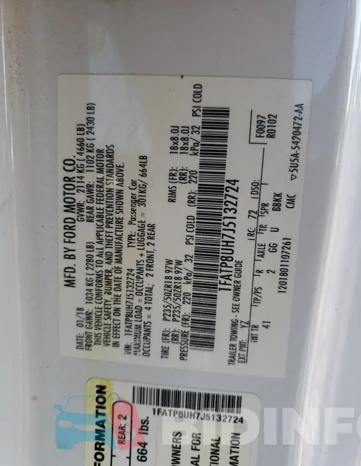 1FATP8UH7J5132724 Photo# 12