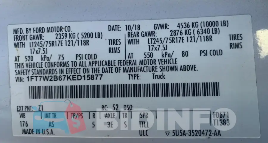 1FT7W2B67KED15877 Photo# 10