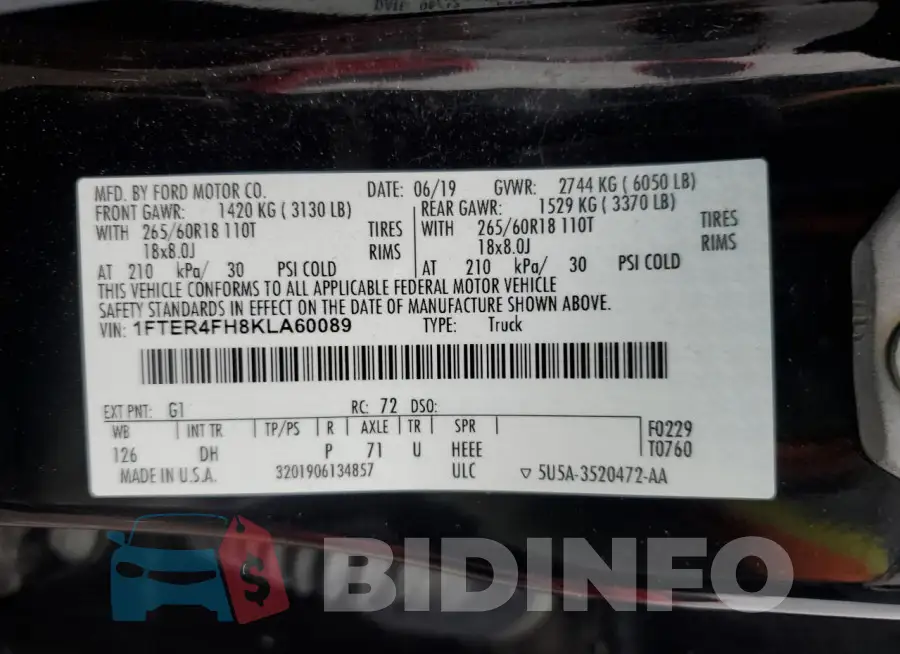 1FTER4FH8KLA60089 Photo# 12