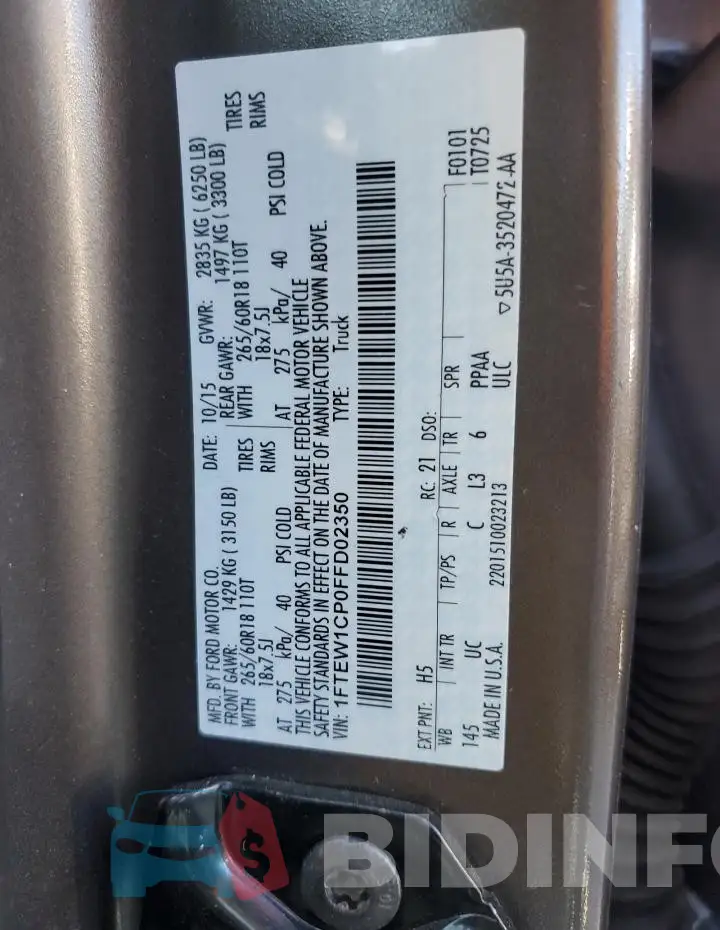 1FTEW1CP0FFD02350 Photo# 12