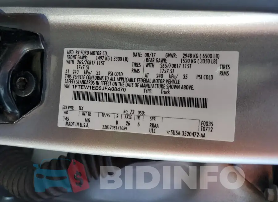 1FTEW1EB5JFA08470 Photo# 13