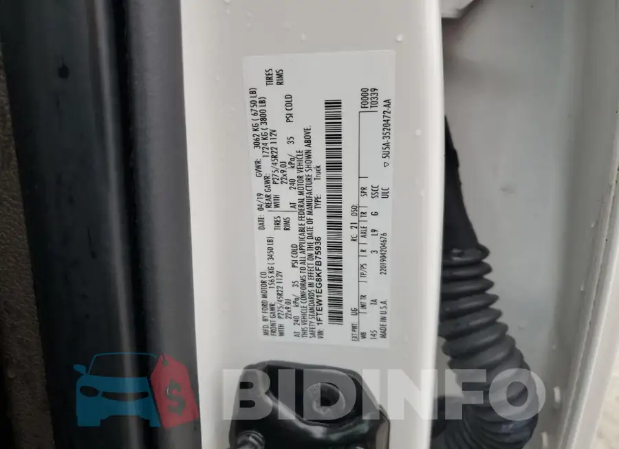 1FTEW1EG8KFB75936 Photo# 12