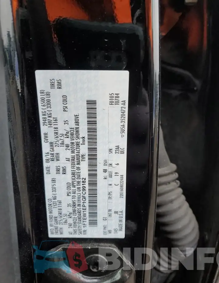 1FTEW1EP1GFC99182 Photo# 12