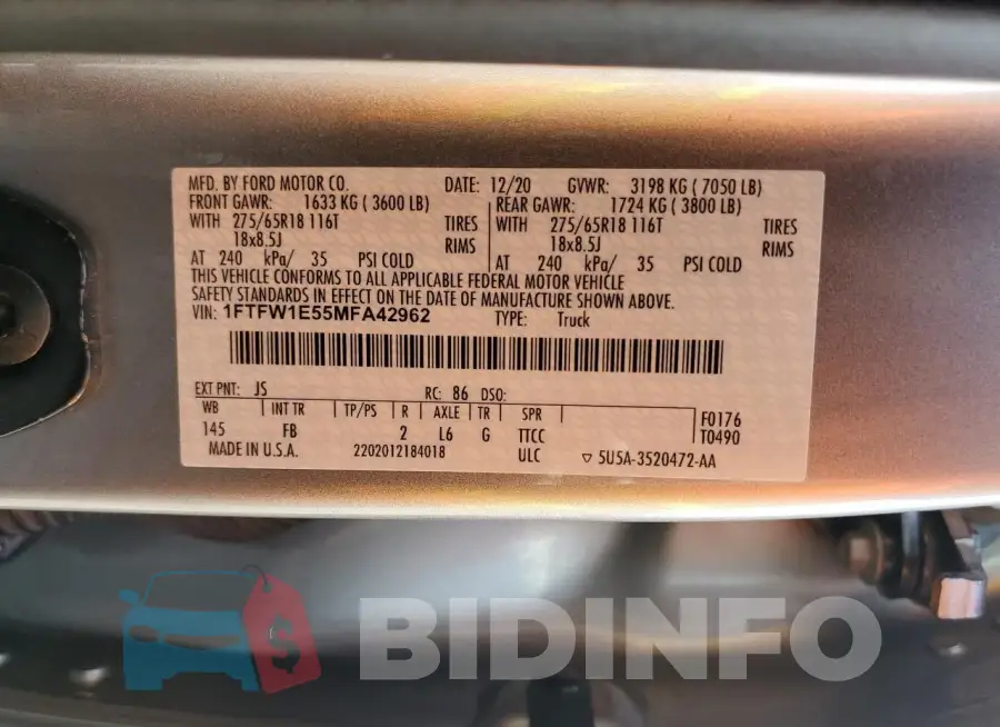 1FTFW1E55MFA42962 Photo# 12