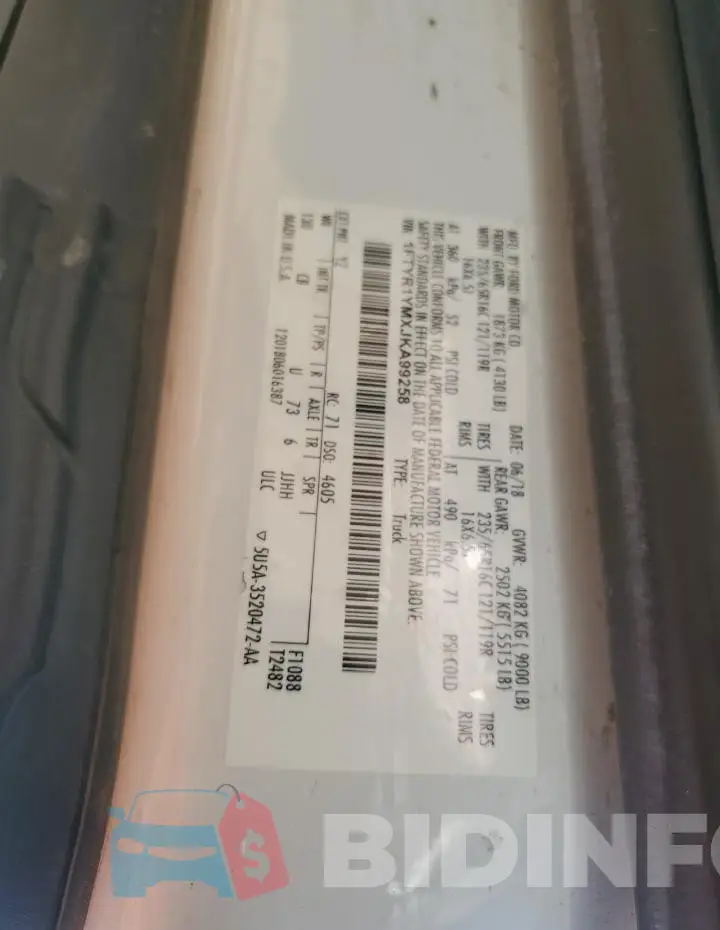 1FTYR1YMXJKA99258 Photo# 13