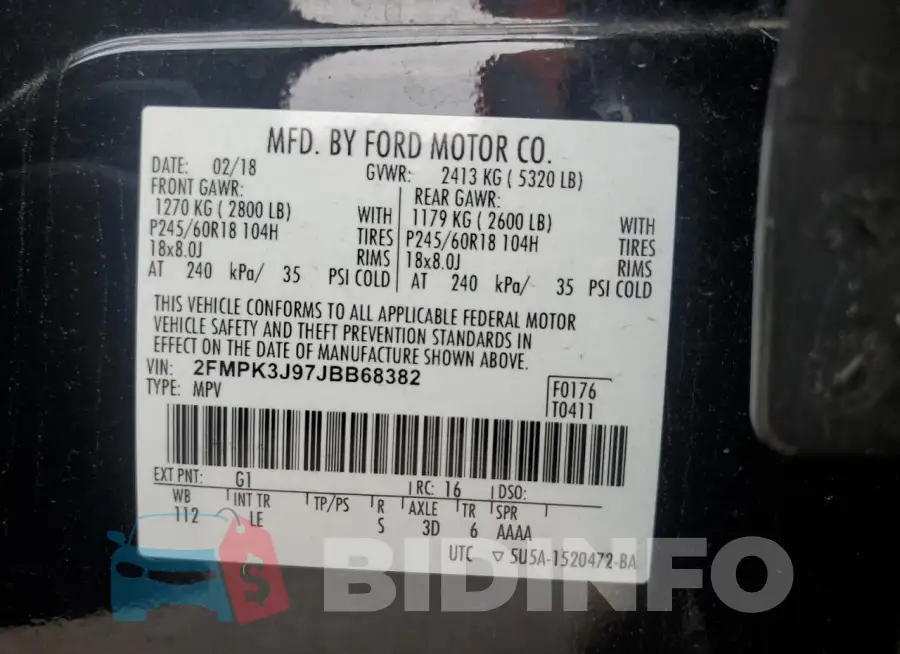 2FMPK3J97JBB68382 Photo# 13