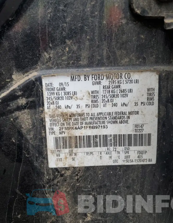 2FMPK4AP1FBB97193 Photo# 13