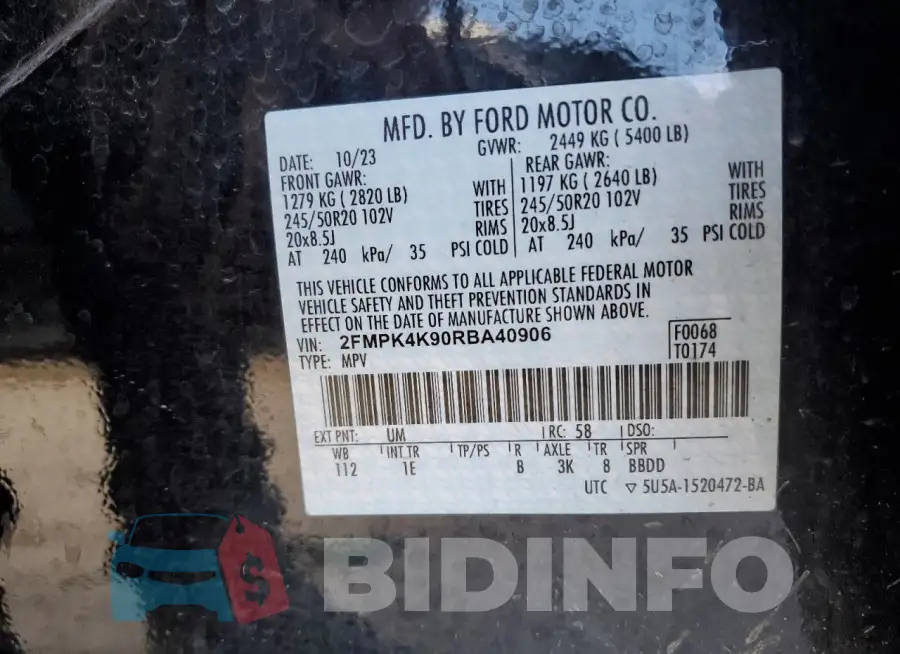 2FMPK4K90RBA40906 Photo# 13