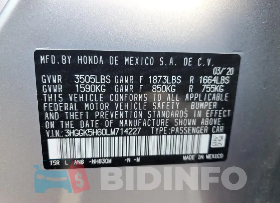 3HGGK5H60LM714227 Photo# 12