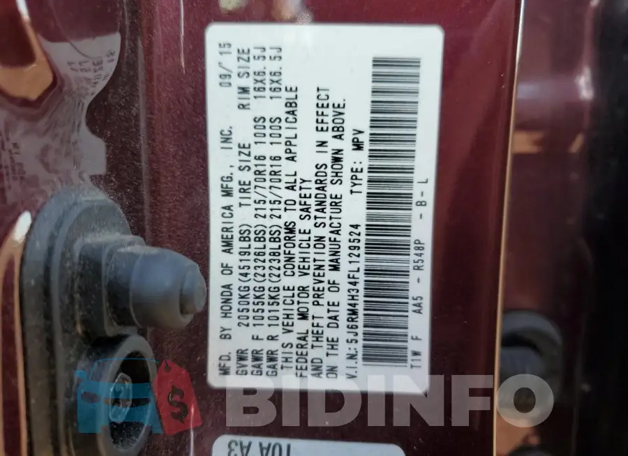 5J6RM4H34FL129524 Photo# 13