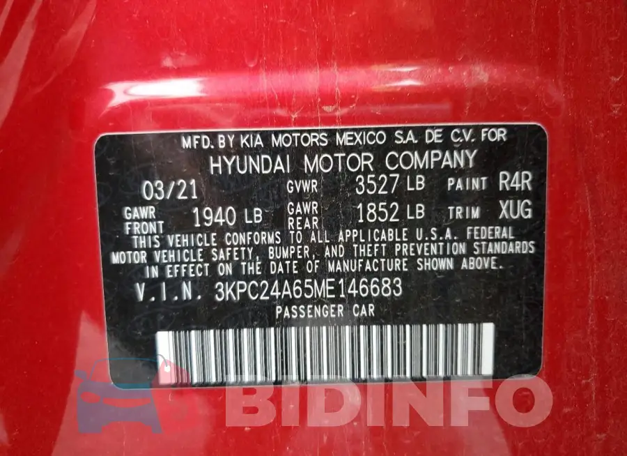 3KPC24A65ME146683 Photo# 12