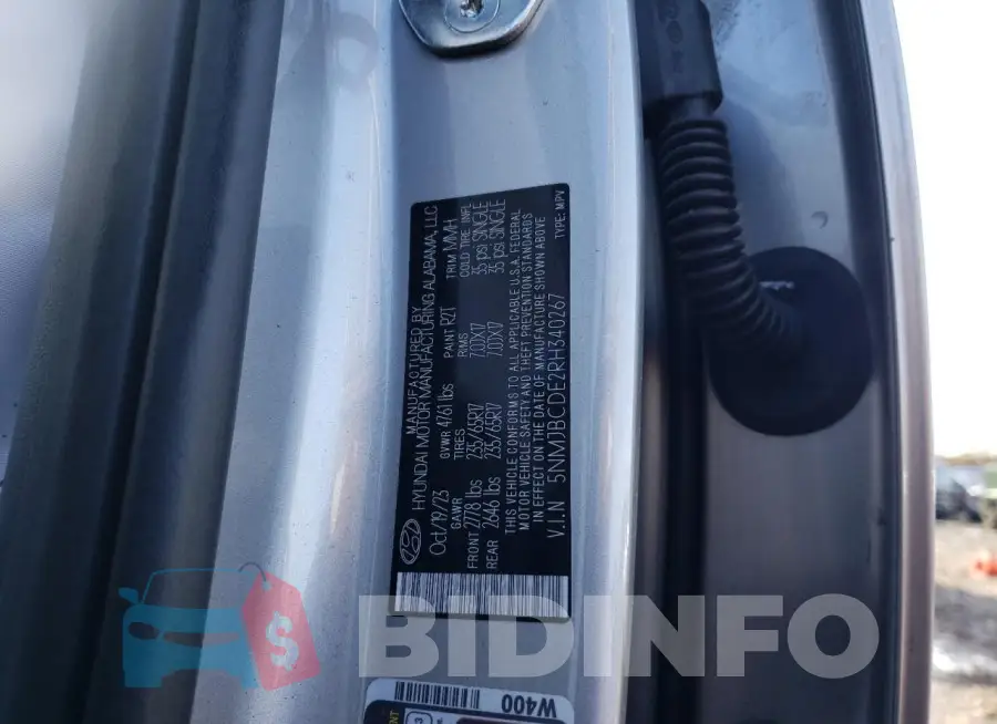 5NMJBCDE2RH340267 Photo# 13
