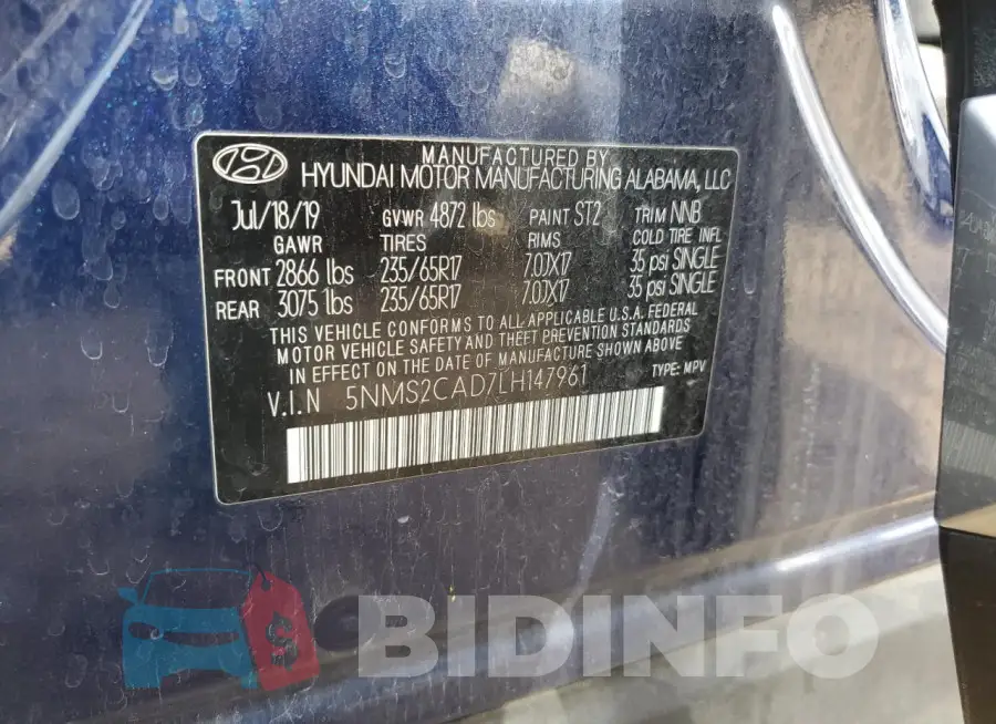5NMS2CAD7LH147961 Photo# 12