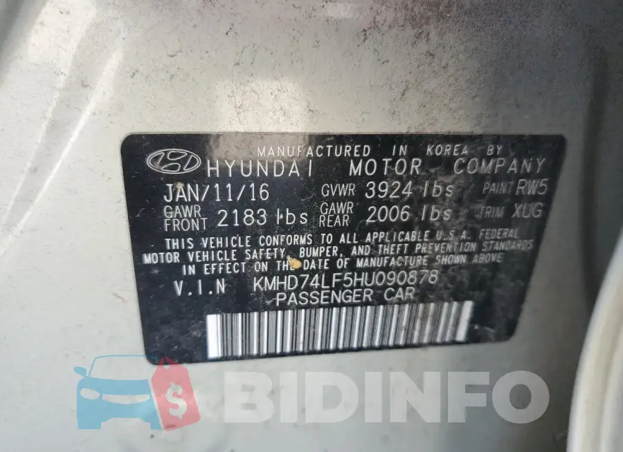 KMHD74LF5HU090878 Photo# 12
