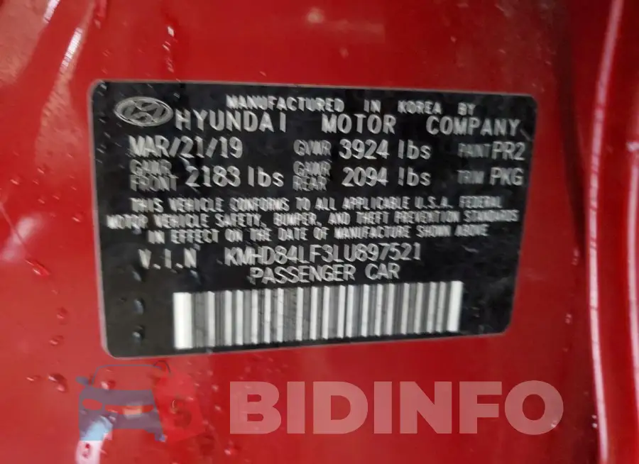 KMHD84LF3LU897521 Photo# 13