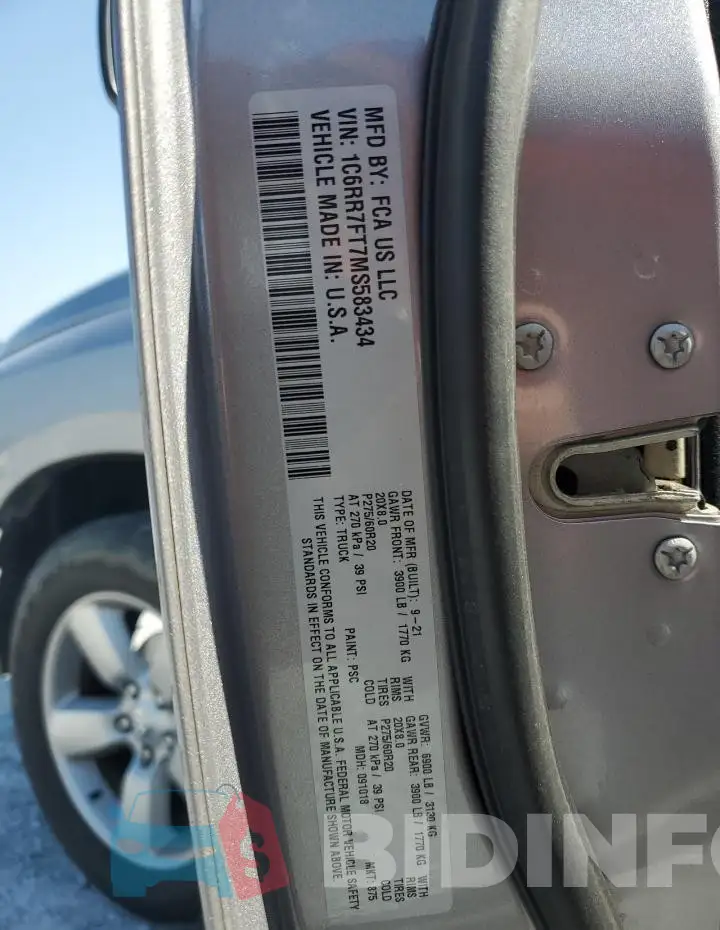 1C6RR7FT7MS583434 Photo# 12