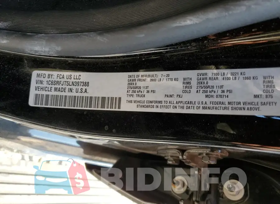 1C6SRFJT5LN397388 Photo# 12