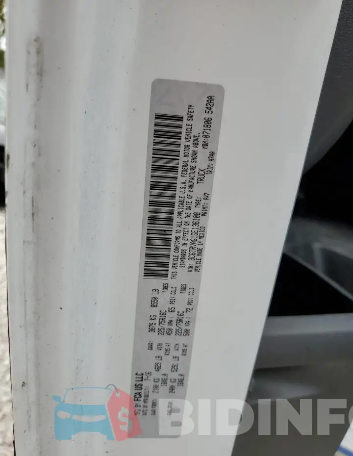 3C6TRVAG1GE136108 Photo# 13
