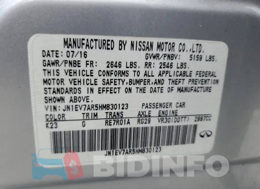 JN1EV7AR5HM830123 Photo# 12