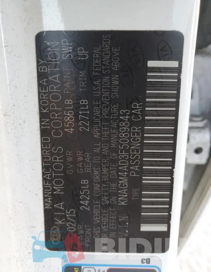 KNAGM4AD3F5089843 Photo# 12