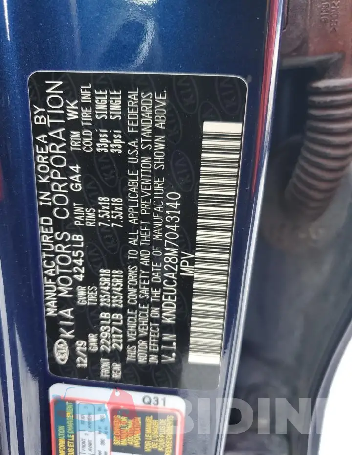 KNDEUCA28M7043140 Photo# 13